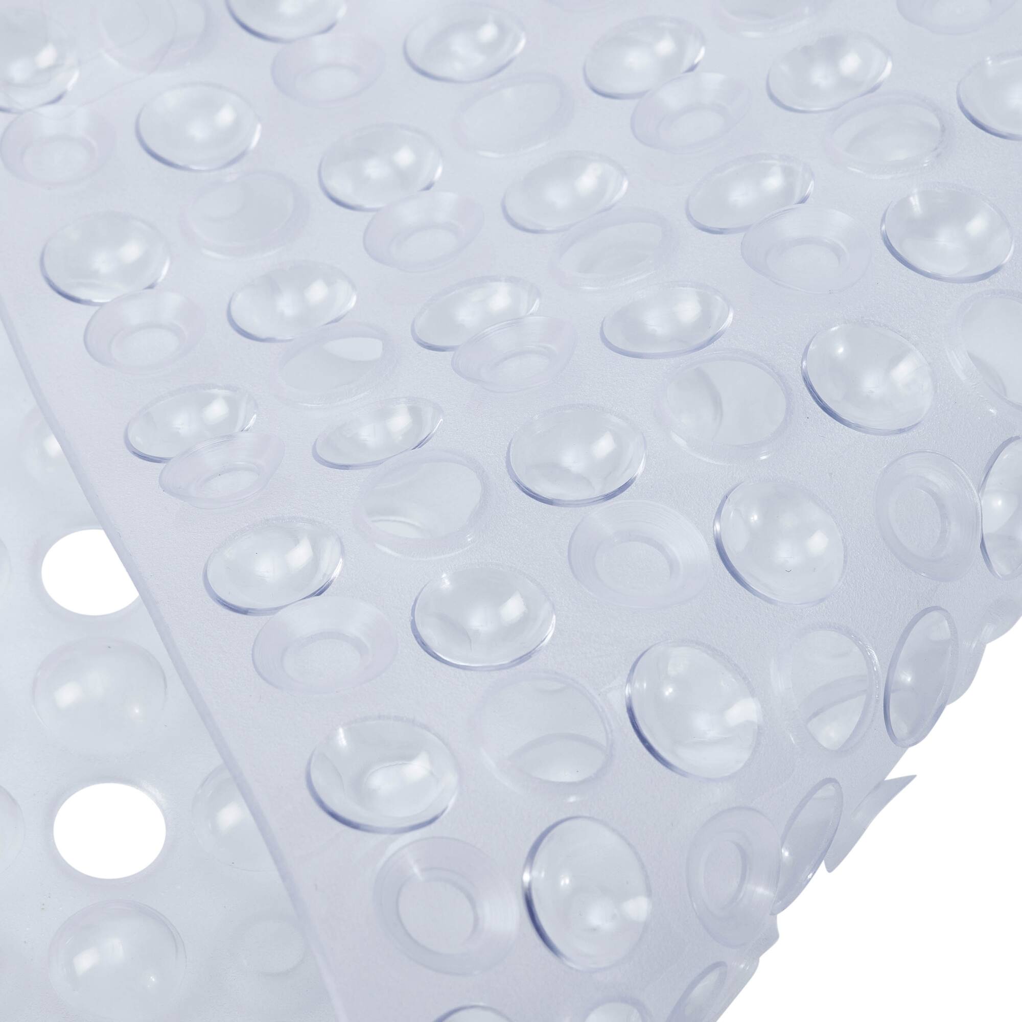 Bath Bliss Clear Non-Slip Bubble Texture Bath Mat